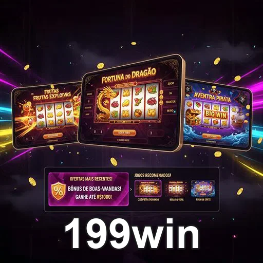 Imagem do site 199win apresentando a página inicial com opções de apostas e promoções.